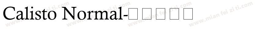 Calisto Normal字体转换